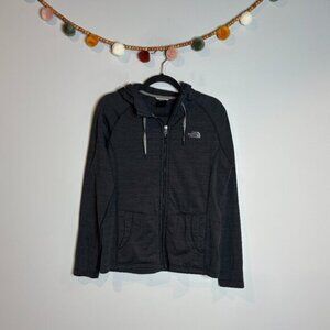 The North Face dark grey marled zip up sweatshirt
